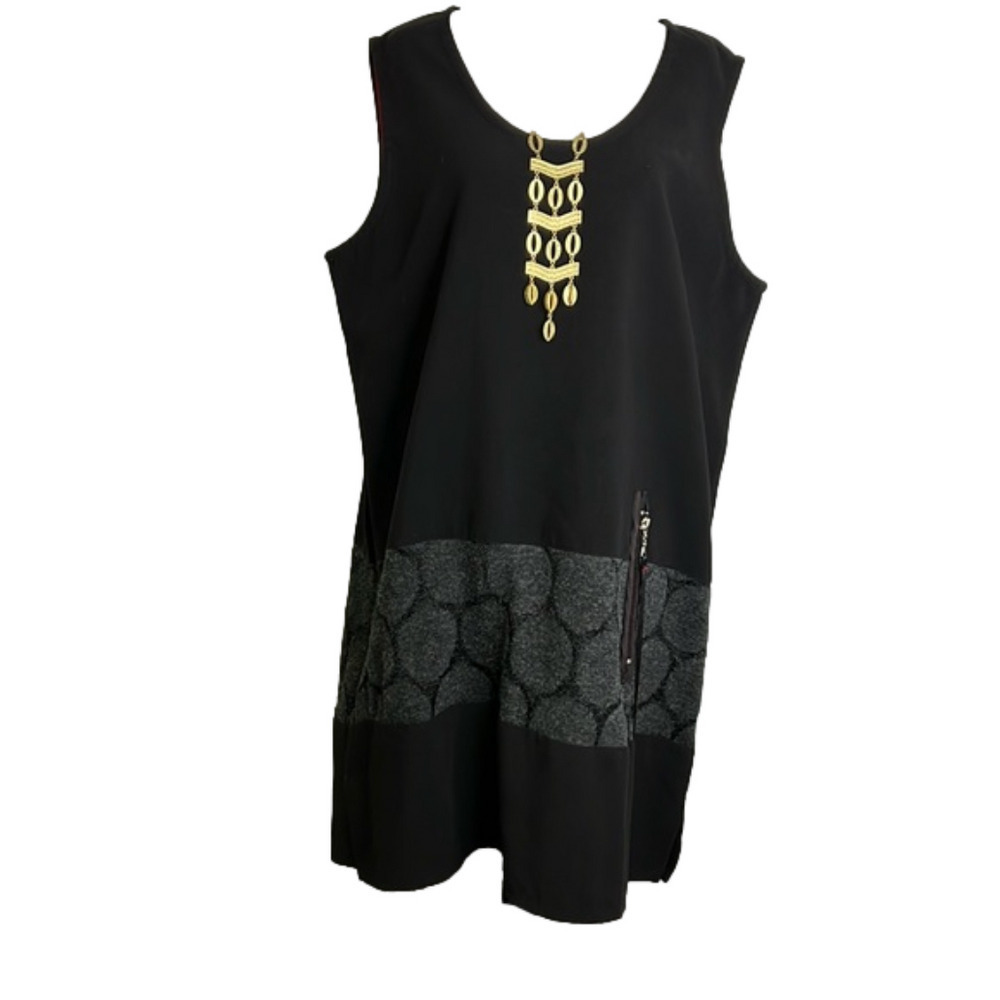 Grande Madame Sleeveless Midi Shift Dress